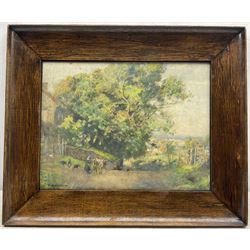 Frederic William Jackson (Staithes Group 1859-1918): Overlooking Ellerby Village North Yorkshire, watercolour heightened with bodycolour signed 33cm x 42cm