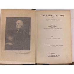 Seven volumes of Joseph Farington: The Farington Diary, 1973-1814, together with Illustrated London News, volume XLIX, July-December 1866 