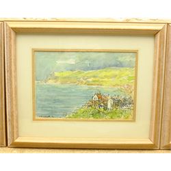 Hedley Carrington (British 20th century): 'Staithes', 'Sandsend' and 'Robin Hood's Bay', set three pen and watercolours signed and dated '93, titled verso 17cm x 25cm (3)