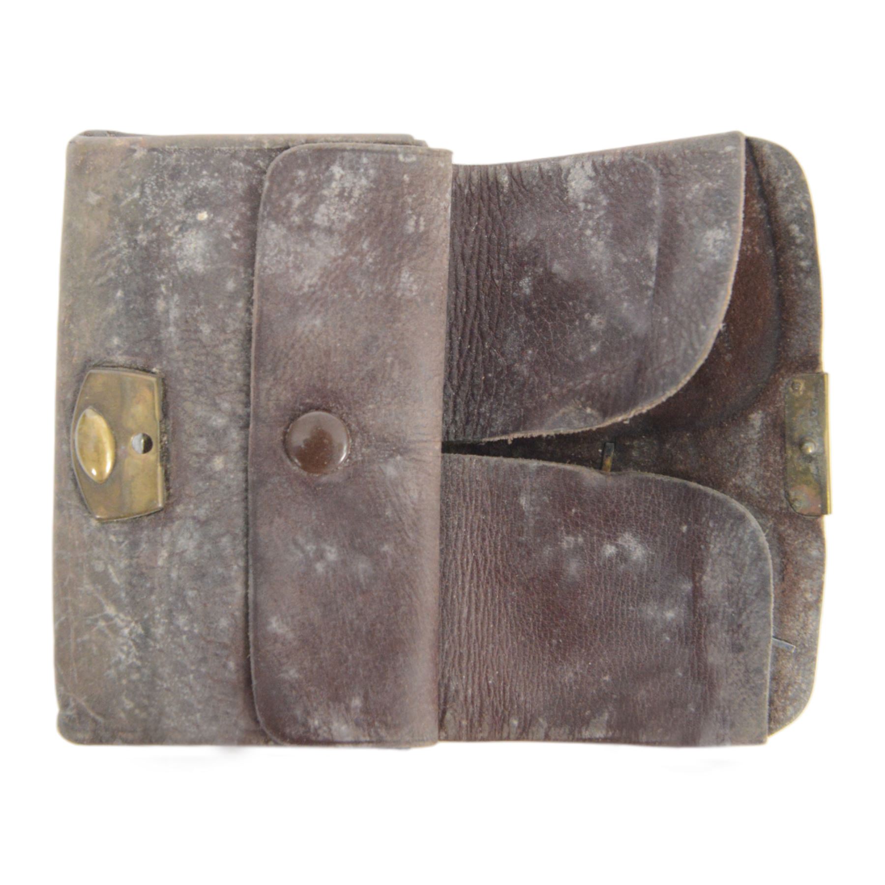 WWII German leather wallet with RAD Labor service badge and pips