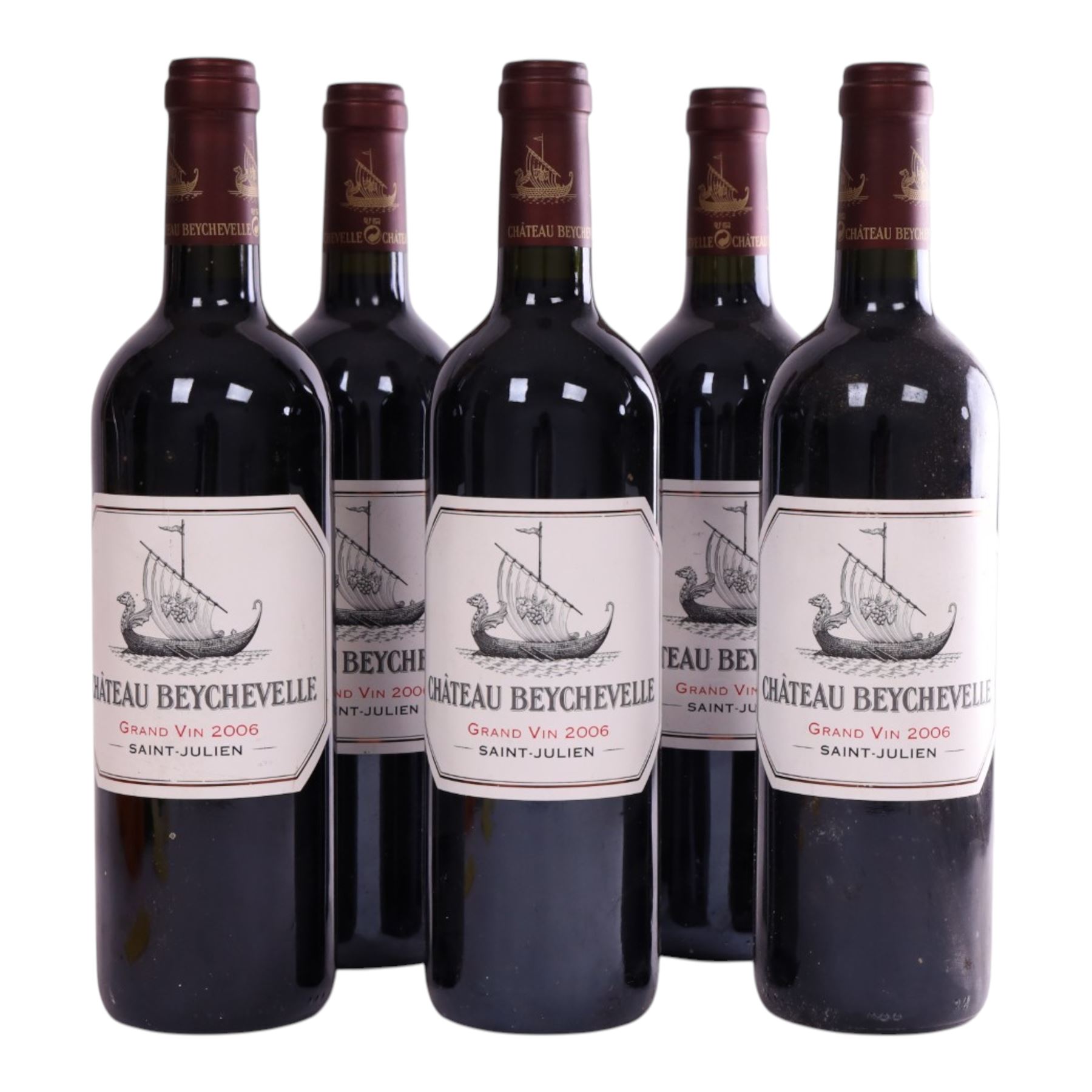 Chateau Beychevelle, 2006 Saint-Julien, five bottles, 750ml, 30% vol 