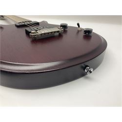 British hand-made mahogany electric guitar by 'JJ' luthier Dan Macpherson c2012 L95cm; in FX lightweight carrying case