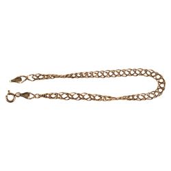 Three 9ct gold bracelets