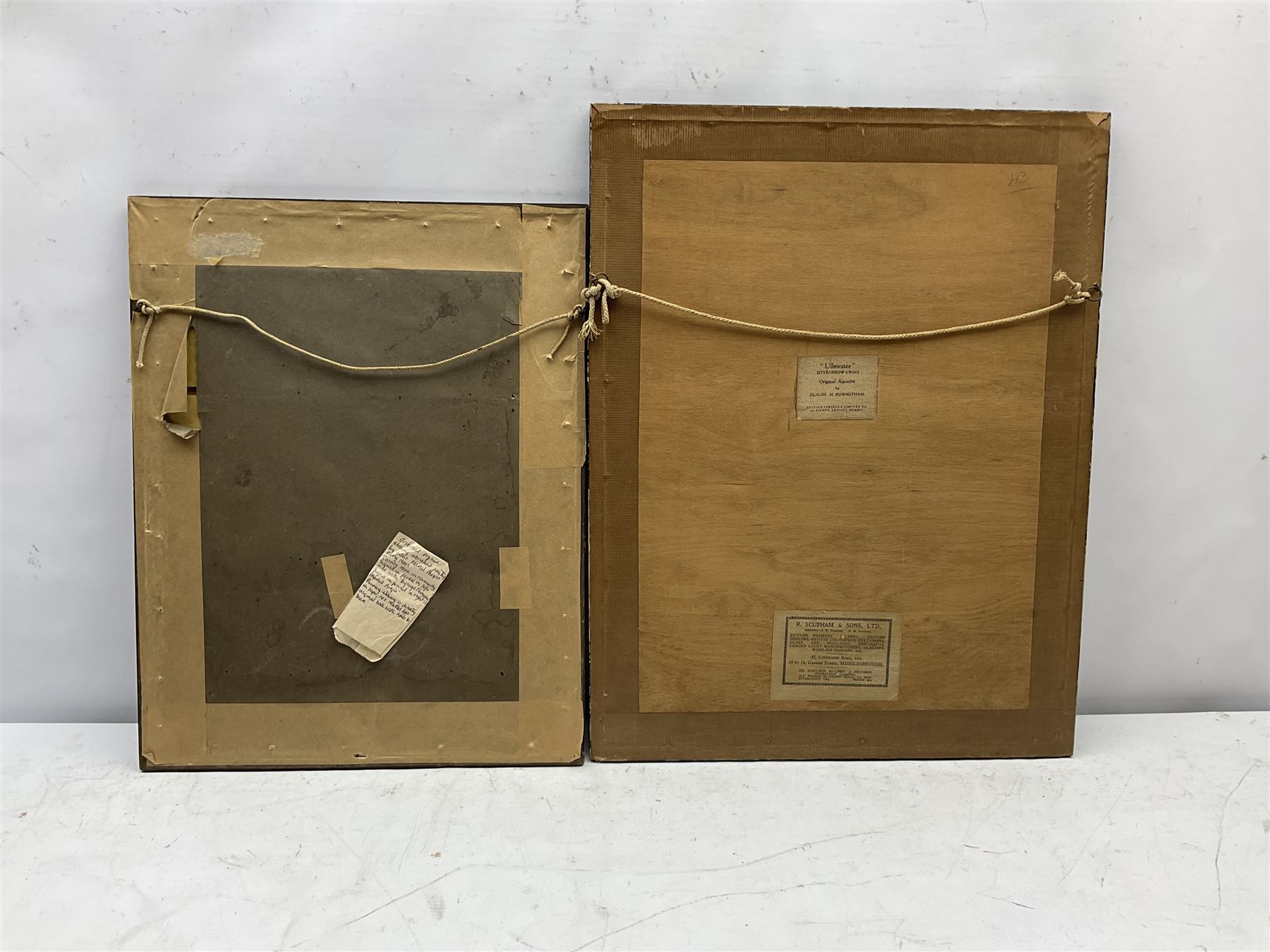 Claude H Rowbotham (British 1864-1949): 'Ullswater - Stybarrow Crag', aquatint signed in pencil 22cm x 16cm; Marcel Augis (French early 20th century): 'Paysage Normandy', aquatint signed and titled in pencil 24cm x 17cm (2)