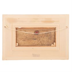 Robert Jobling (Staithes Group 1841-1923): Line Fishing from a Rowing Boat, oil on canvas unsigned, provenance verso 29cm x 54cm