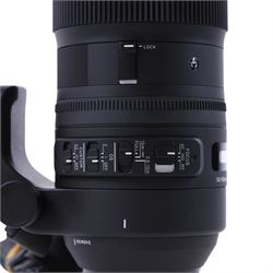 Sigma 150-600mm F5-6.3 DG camera lens, serial no. 53565860, boxed with soft case 