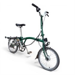 Brompton folding bicycle in green finish