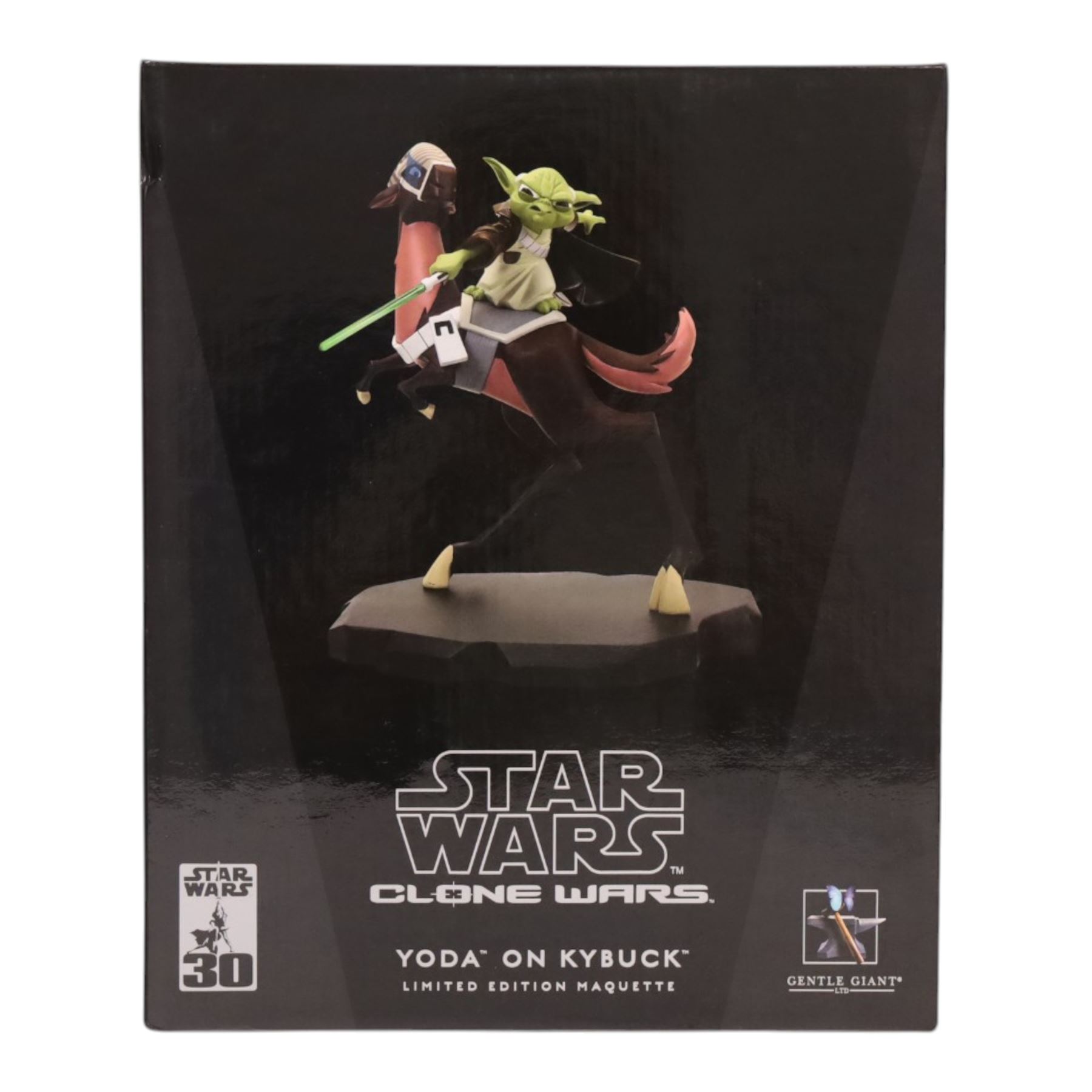Four Gentle Giant Star Wars Maquettes, comprising The Clone Wars Bossk, Anakin Skywalker and Yoda on Kybuck and an animated Darth Vader, all boxed