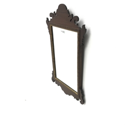 Chippendale style wall mirror, W41cm, H71cm