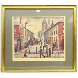  Laurence Stephen Lowry RA (Northern British 1887-1976): The Fever Van, limited edition coloured lithograph signed in pencil with Fine Art Guild blind stamp numbered HFD, 46cm x 54cm   DDS - Artist's resale rights may apply to this lot  