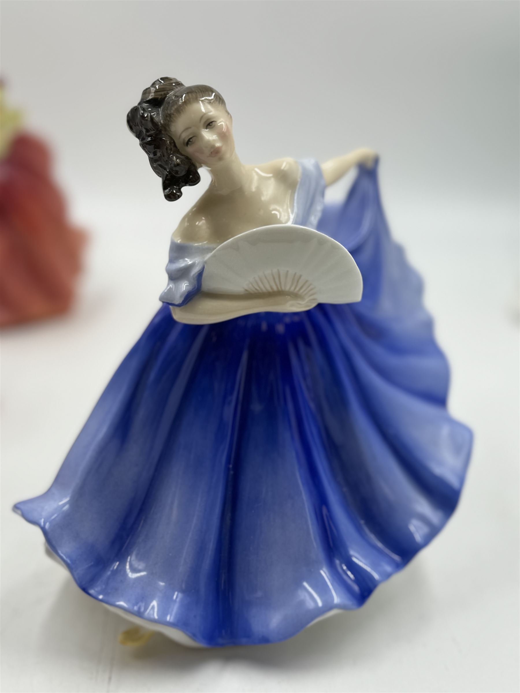 knee length dresses for ladies Vintage Bone China Colorful English Royal Doulton Figurine Cherie in B   Giamer Antiques and Collectibles