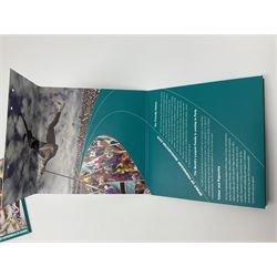 The Royal Mint Queen Elizabeth II 2002 Manchester Commonwealth Games four coin two pound coin  set in card display