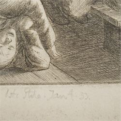 Frederick George Austin (British 1902-1990): The Despairing Voyage, first state drypoint etching signed and dated '32 in the plate 19cm x 23cm (unframed) 
Provenance: direct from the granddaughter of the artist