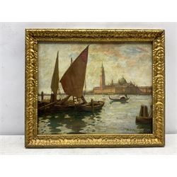 Percy Morton Teasdale (Staithes Group 1870-1961): Venice, oil on board signed 31cm x 39cm