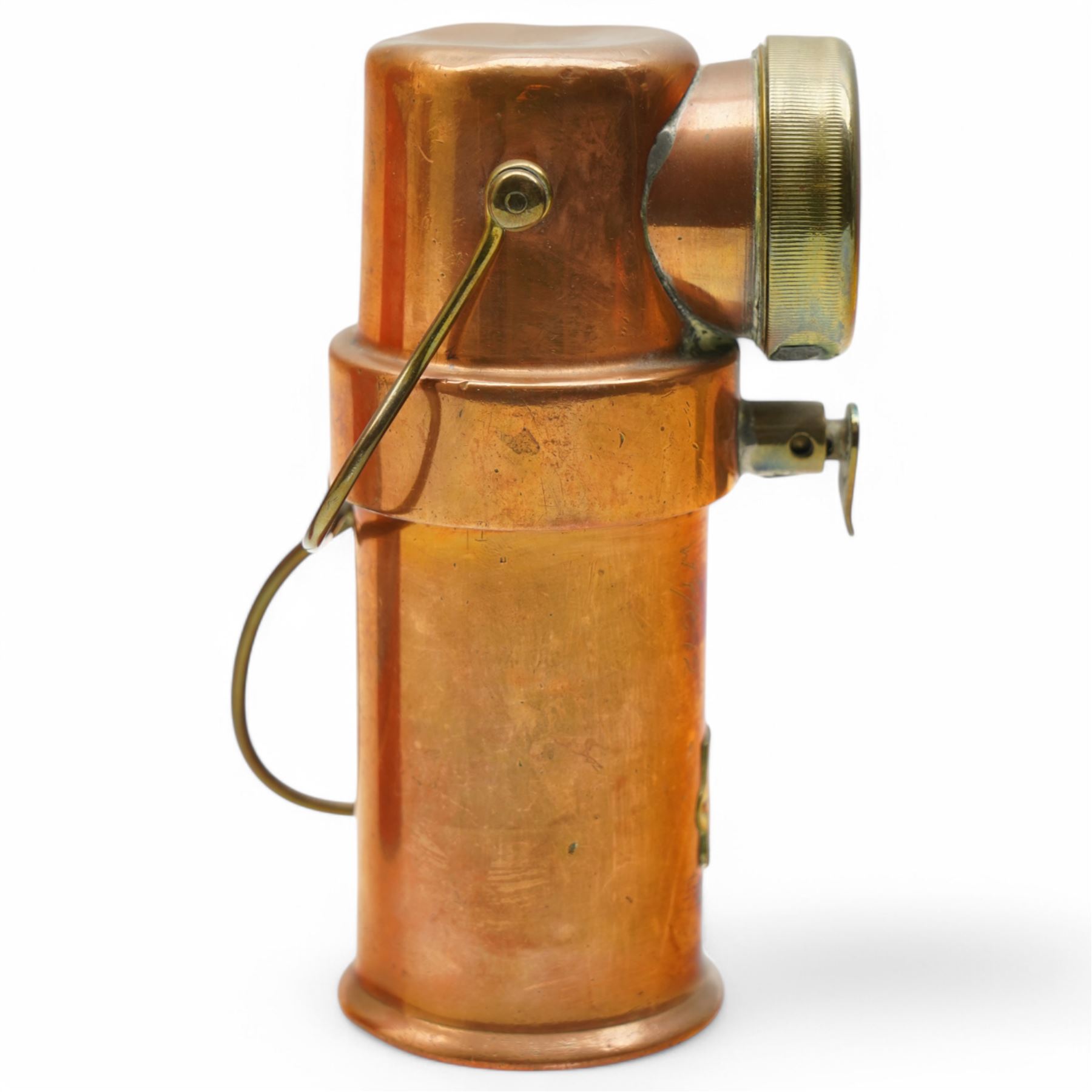 Brass miners safety lamp by CEAG Miners Supply Company Type B.E.3 H17cm 