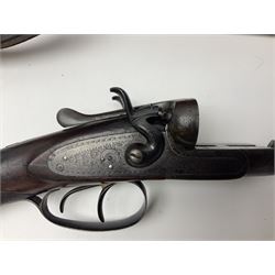 SHOTGUN CERTIFICATE REQUIRED - Late 19th century R. Robinson of Hull 12-bore side-by-side double barrel hammer shotgun; with 76cm(30