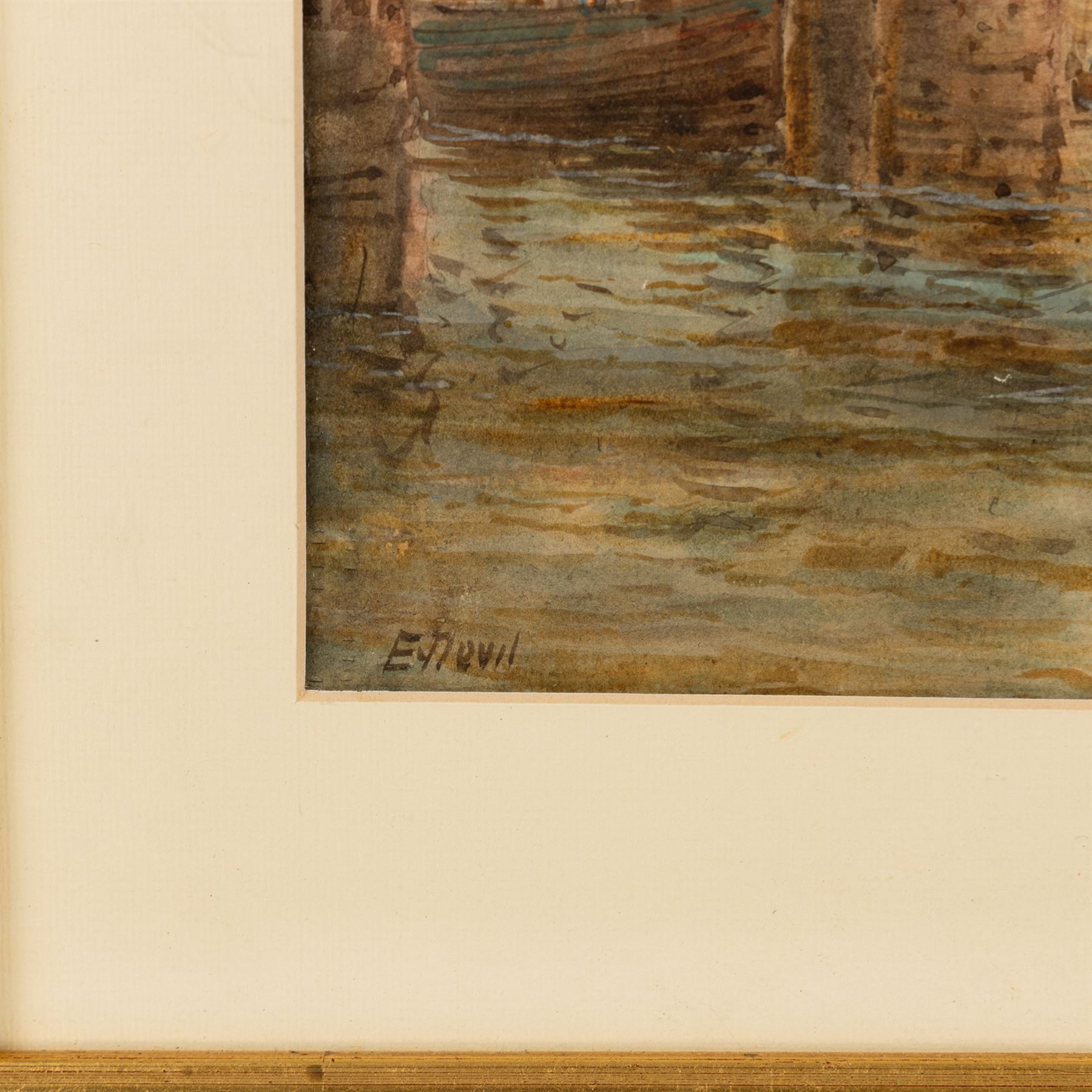 Thomas Swift Hutton (British 1860-1935): 'Tin Ghaut - Whitby', George Percy Bankart (British 1866-1929): ‘River Esk at Whitby’, Edith F Hillier (British 19th/20th Century): ‘The Market Place – Whitby'; together with other Whitby related watercolours variously signed and titled max 36.5cm x 26.5cm (6)