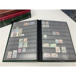 Stamps including Queen Victoria Queensland, modern Australia, King Edward VII Ceylon and Mauritius, South Africa, Gambia, Falkland Islands, Gold Coast, Ireland etc, housed in seven albums/folders and on loose album pages, in one box
