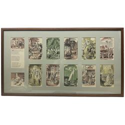 After Edward Ardizzone (British 1900-1979): Village Scenes, set of 12 prints framed as one, with accompanying poem overall 47cm x 87cm 