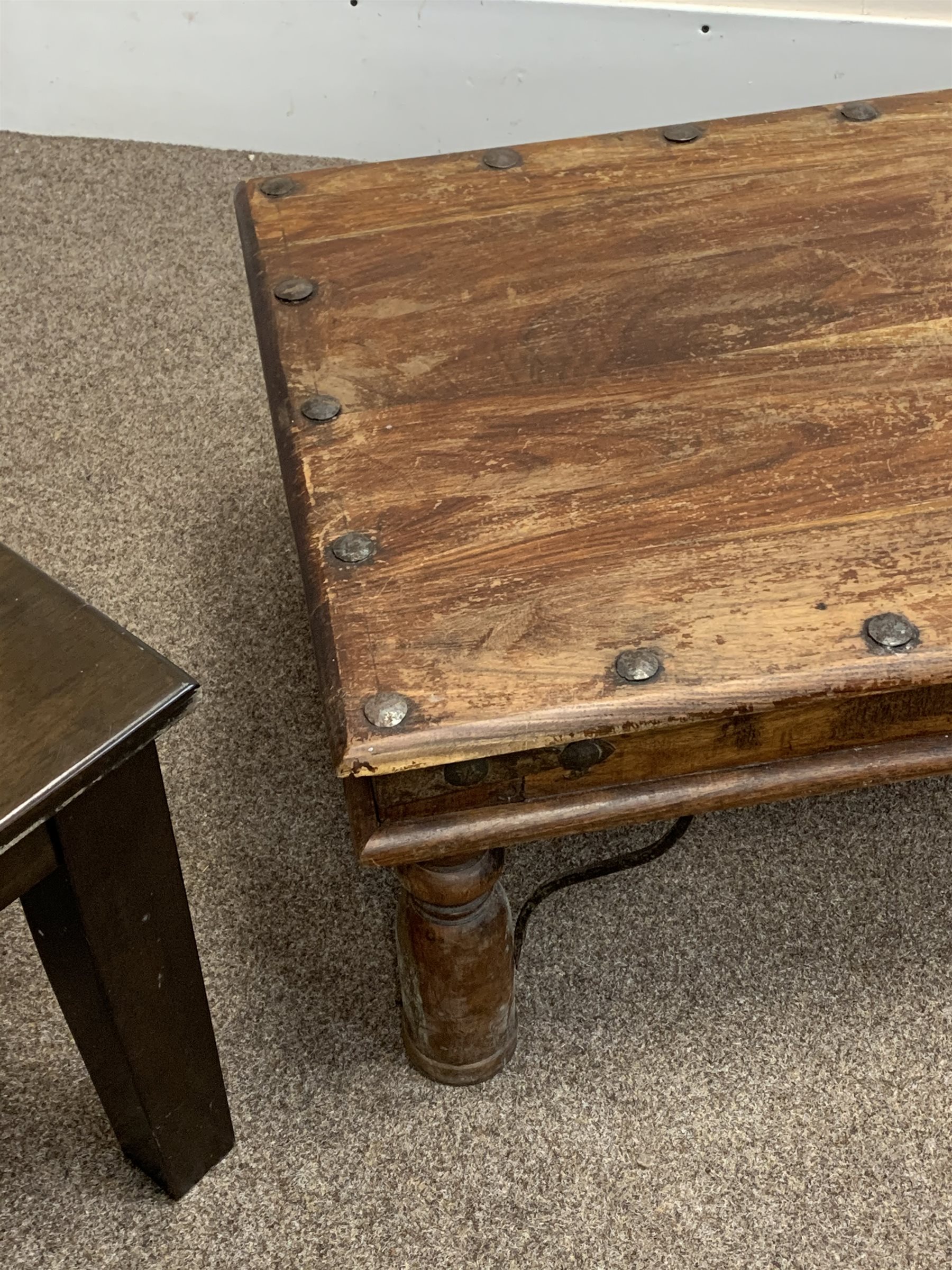 Mexican pine rectangular coffee table (111cm x 60cm, H41cm), and