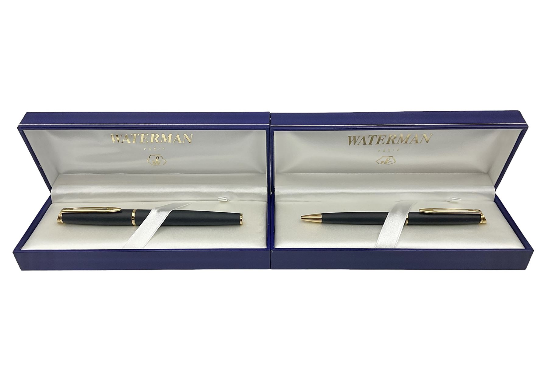 Waterman Hemisphere fountain pen and matching ballpoint pen, both in presentation boxes
