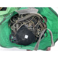 Quantity of horse tack to include bits, bridles, lunging equipment, brushing boots, tail guards, jodpa boots etc  