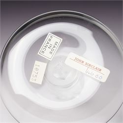 Lalique glass squirrel pin dish, the perched squirrel on a central column, marked Lalique, France, D10cm 