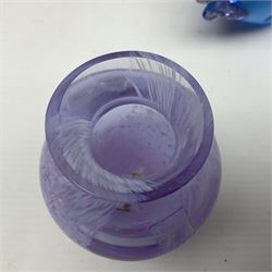 Dartington Crystal decanter, Caithness glass vase and a FM Ronneby glass fish