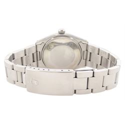 Rolex Oyster Perpetual Air-King Precision gentleman's automatic wristwatch, circa 1958, Ref. 5500, serial No. 368901, silvered dial with baton hour markers, on Rolex Oyster stainless steel strap with fold-over clasp, in Rolex after sales service box