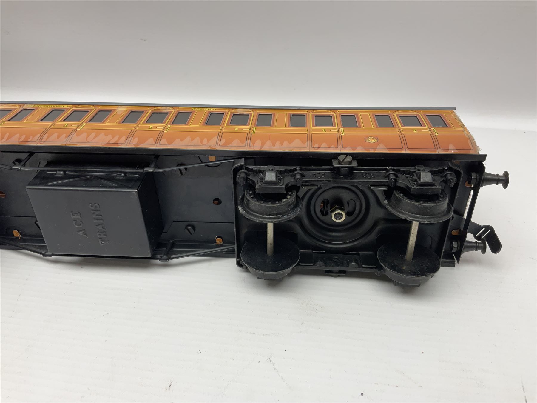 Ace Trains '0' gauge - EMU/MET four-car electric multiple unit with teak finish; boxed with instructions