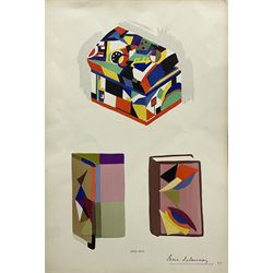 Sonia Delaunay-Terk (French 1885-1979): '1912-1913', pochoir in colours with facsimile signature 55.5cm x 38cm (unframed)