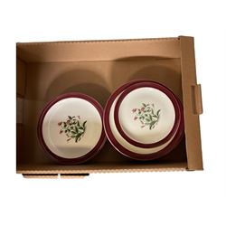 Wedgwood Mayfield pattern tea and dinner, including teapot, dinner plates, cups and saucers coffee cans etc, in three boxes  