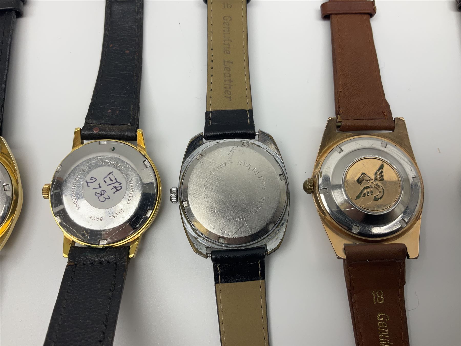 Five manual wind wristwatches including Chancellor De Luxe, Oris, Smiths, Jean Herber and Talis and two automatic wristwatches including Jovial and Exalibur (7)