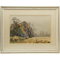 E Charles Simpson (British 1915-2007): 'Misty Day Snape' watercolour signed, titled verso and dated Nov. 1979, 37cm x 54cm