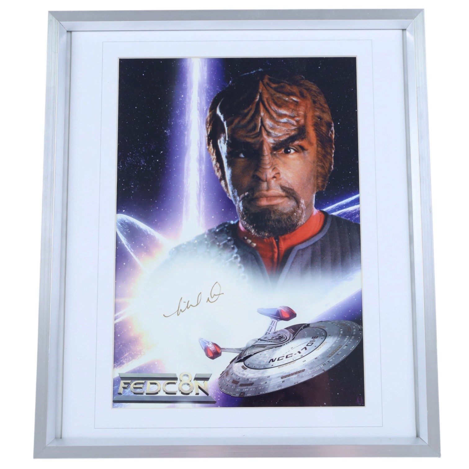 Collection of Sci-Fi TV signed prints, including Deforest Kelley Star Trek, the cast of Red Dwarf, etc