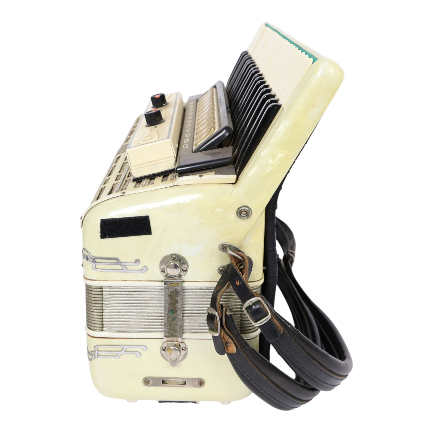 Paolo Soprani accordion, with 120 bass buttons and 41 piano keys, in soft case
