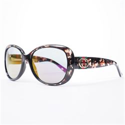 Gucci - pair of oversized sunglasses, with graduated mirrored lenses in tortoiseshell-effe...