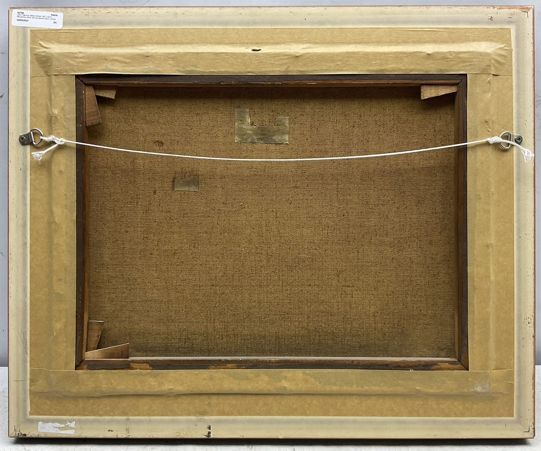 John Falconar Slater (British 1857-1937): Ploughing, oil on canvas signed 35cm x 45cm