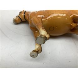 Beswick Norwegian Fjord Horse in Dun gloss, no. 2282, printed mark beneath, H16cm
