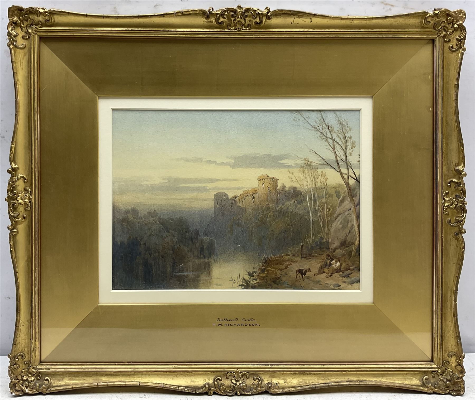 Thomas Miles Richardson Jnr. (British 1813-1890): 'Bothwell Castle', watercolour signed and dated 1878, titled on the original slip 19cm x 26cm 
Provenance: private collection, purchased James Alder Fine Art, Hexham; with Peter Francis Auctioneers 24th February 2016 Lot 177