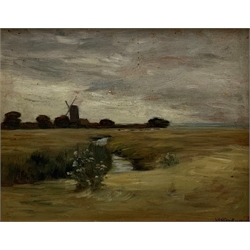 Vongoring (Early 20th century): Dutch Landscape, oil on panel signed and dated'12, 19cm x 24cm