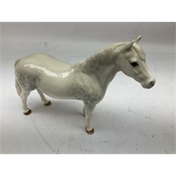 Seven Beswick figures of horses, including Connemara pony in grey no.1641, Arab in bay no.1265, large foal in grey no.947 etc, together with a Goebel figure of a horse (8)