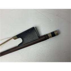 Late 19th century French trade violin with 35.5cm one-piece maple back and ribs and spruce top L59cm overall; in carrying case with bow