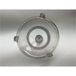 19th Century glass fly trap and stopper, H20cm