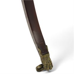 Early 20th century walnut chess table, square checkered veneered top with crossbanded edge, raise on a turned column based with acanthus craving, on three outswept legs terminating in brass paw caps above castors