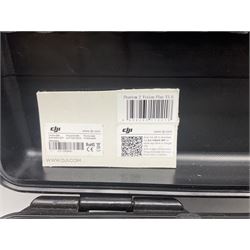 DJI Phantom 2 Vision Plus 3.0 drone, with controller, battery pack, blades, chargers and other accessories in fitted foam lined hard plastic case