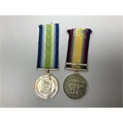 Twelve copy medals including for Operational Service, Gulf Medal, South Atlantic Medal, Iraq Medal, General Service Medal, Air Crew Europe Star, RMS Carpathia etc; all with ribbons (12)