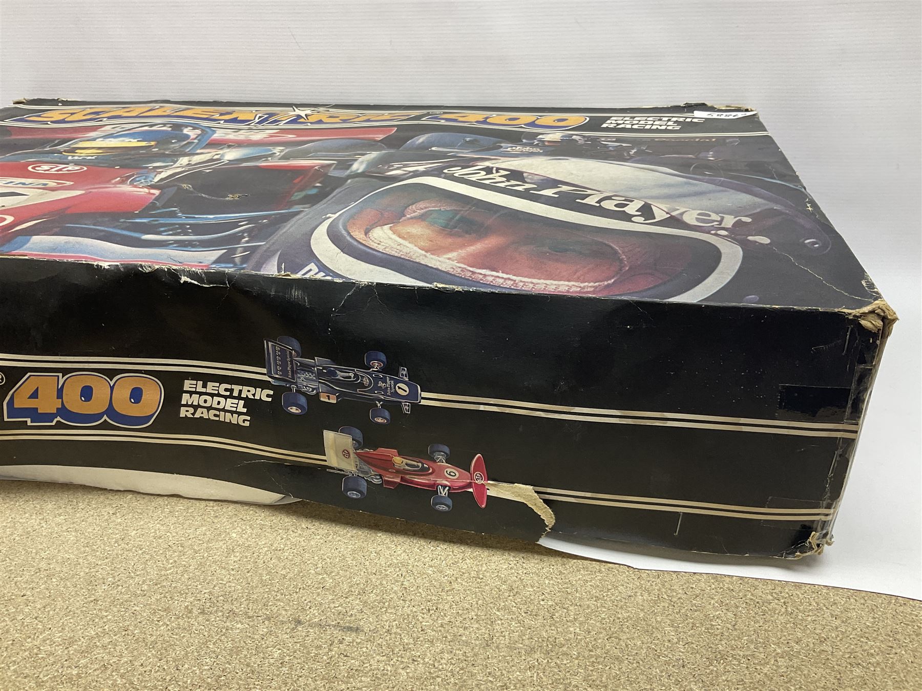 Scalextric - Scalextric 400 C587 set with March Ford 721 and JPS Formula One cars; Calibra Cup set with Motorsport Calibra and Old Spice Calibra; C8040 Track Extension Pack, Hump Back Bridge part-set and unassociated SuperSlot 1:32 scale die-cast Williams-Toyota FW29 unassembled car in four blister packs 