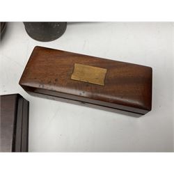 Three hydrometers, including examples by Allan and Clarke, all boxed, together with a blow torch, air sprayer, burned and a pressure gauge