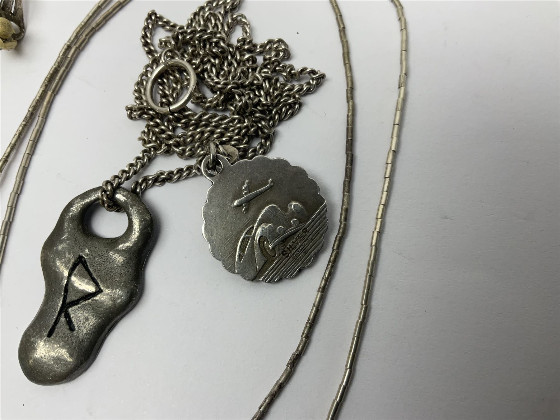 Silver and silver stone set jewellery including earrings and necklaces, collection of costume jewellery and other collectables